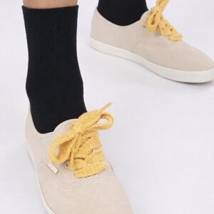 Vans Authentic Lowpro Fat Lace Turtledove Yarrow Suede Women’s 8.5 New